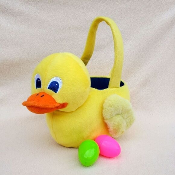 Plush Duck Easter Basket - Picture 1 of 10